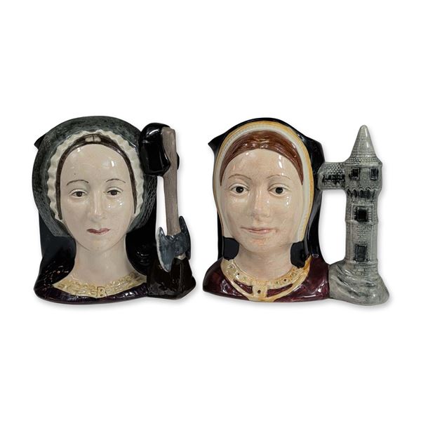 2pc Royal Doulton Character Jugs, Anne Boleyn and Catherine of Aragon