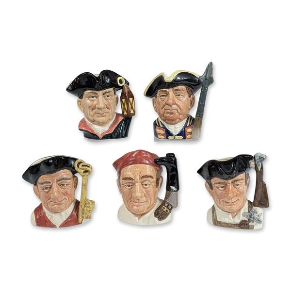 5pc Royal Doulton Character Jugs