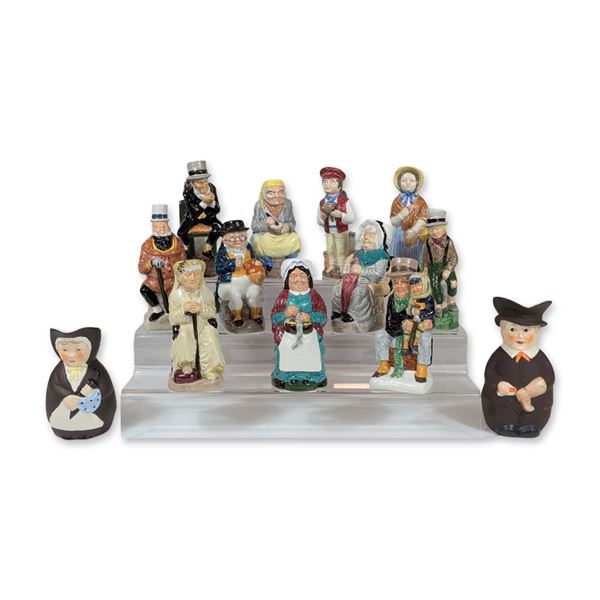 13pc Wood and Sons Porcelain Character Jugs
