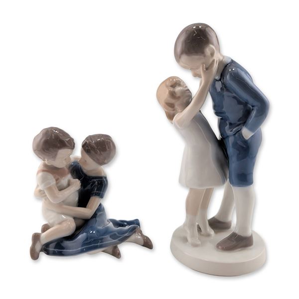 2pc Bing & Grondahl Danish Porcelain Figurines