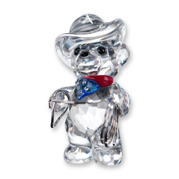 Swarovski Crystal Figurine, Kris Bear Johnny American Cowboy