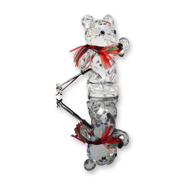 Swarovski Crystal Figurine, Kris Bear with Skis