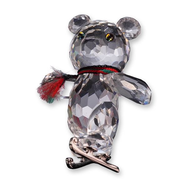 Swarovski Crystal Kris Bear on Skates Figurine