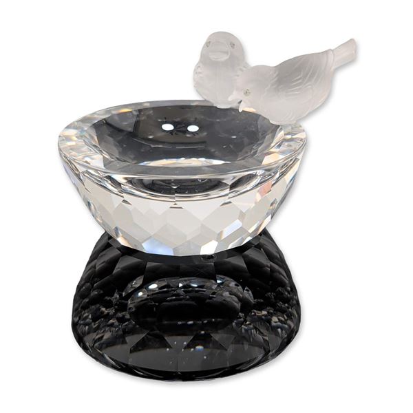 Swarovski Crystal Bird Bath Figurine