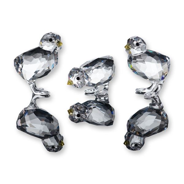 Swarovski Crystal Figurines, Set of 3 Baby Chickens