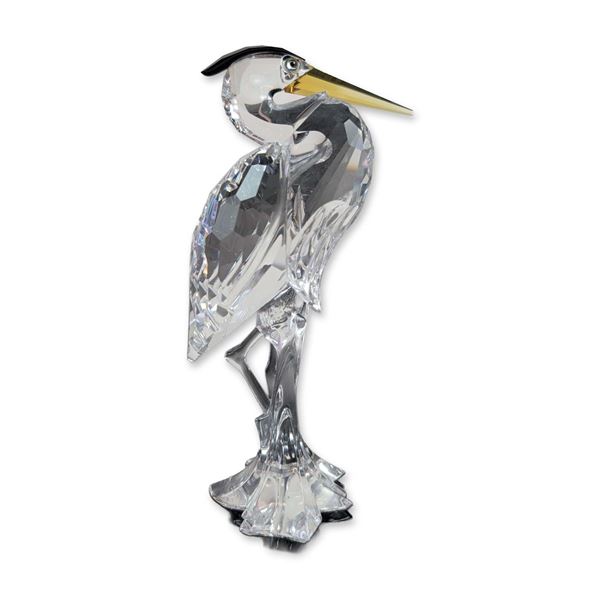 Swarovski Crystal Silver Heron Figurine