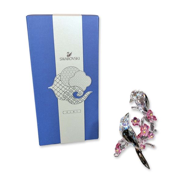 Swarovski Crystal Tutelary Spirit, Loving Magpies Figurine