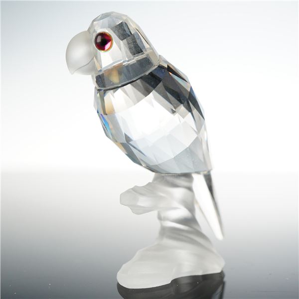 Swarovski Crystal Figurine, Parrot on Branch