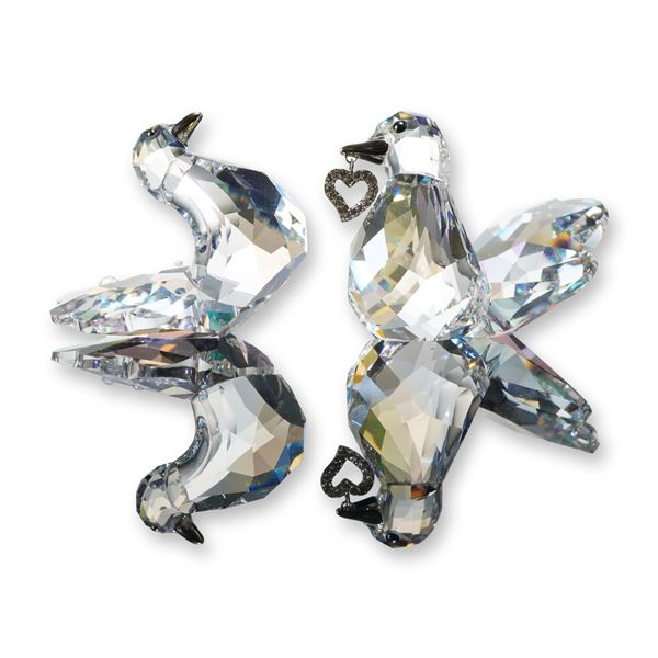 Swarovski Crystal Figurine, Love Turtledoves