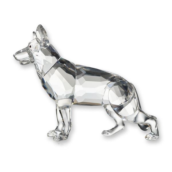Swarovski Crystal Dog Figurine, German Shepherd