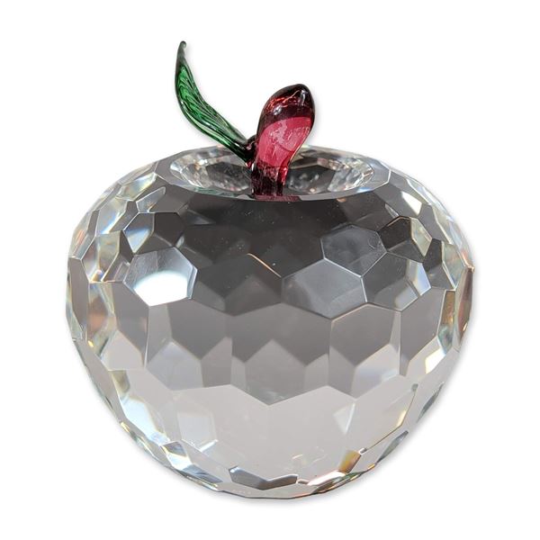 NYC Art Faceted Crystal Apple Figurine