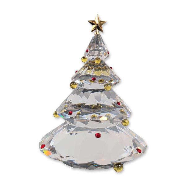 Swarovski Crystal Faceted Christmas Tree Figurine