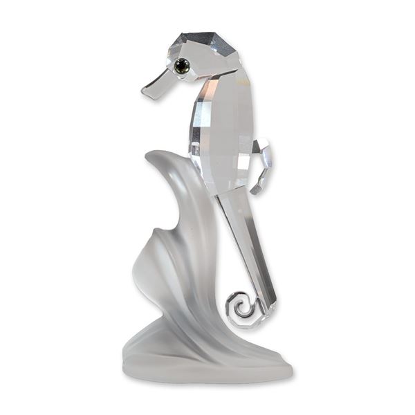 Swarovski Crystal Figurine Seahorse on Frosted Base