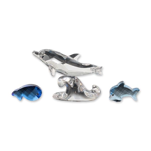 3pc Swarovski Crystal Marine Animal Figurine Collection