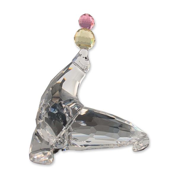 Swarovski SCS Crystal Playing Seal Figurine