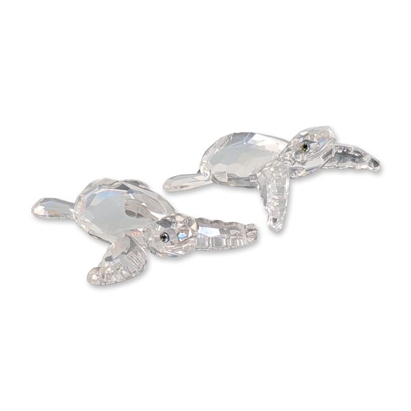 Swarovski Crystal Baby Sea Turtles Figurine
