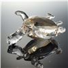 Image 4 : Swarovski Crystal Tortoise Figurine with Topaz Shell