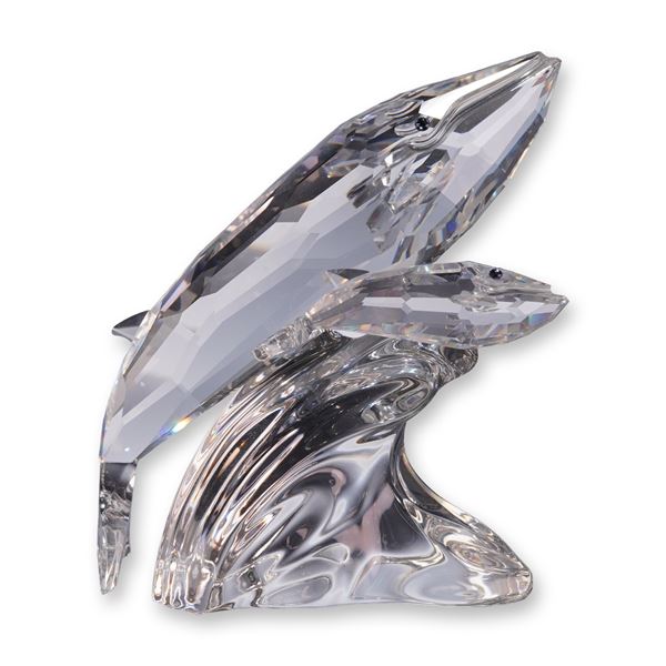 Swarovski Crystal 1992 Annual Edition Figurine, Care For Me Whales