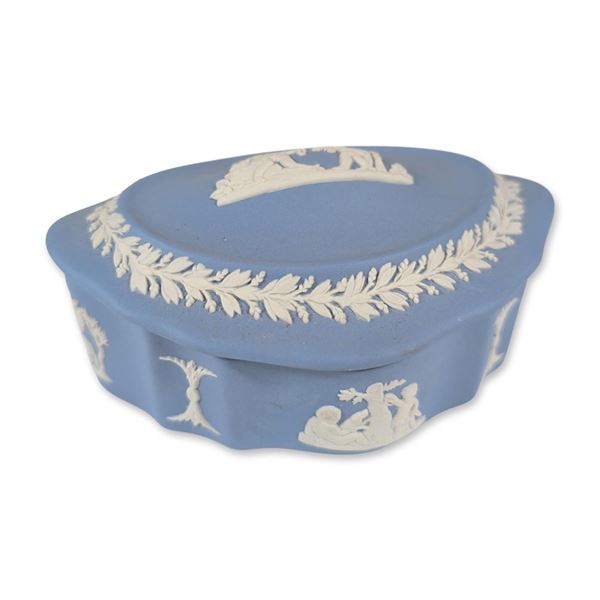 Wedgwood English Blue Jasperware Treasure Box