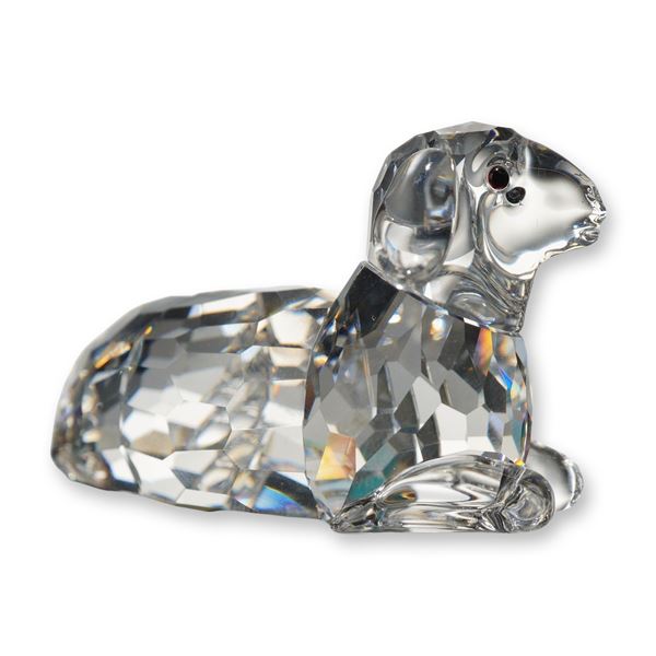 Swarovski Crystal Mother Sheep Lying Figurine