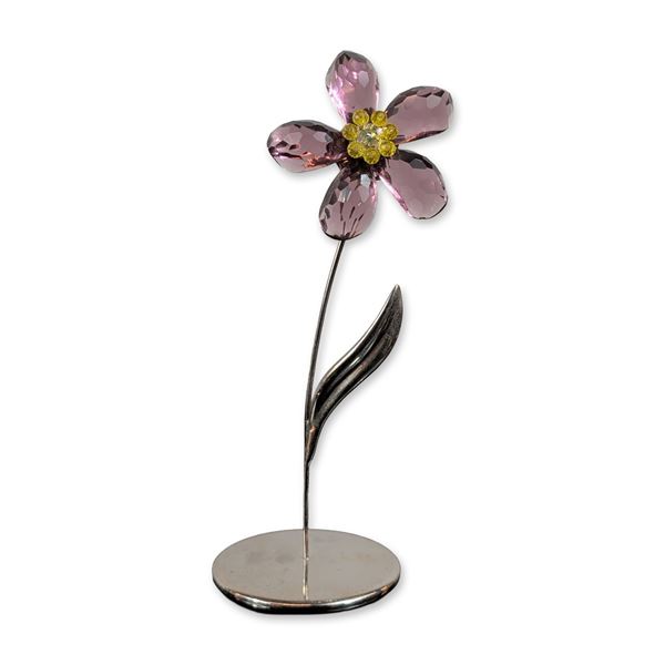Swarovski Crystal Paradise Deoli Amethyst Flower Figurine