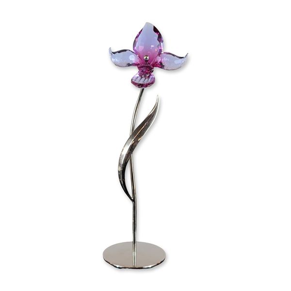 Swarovski Figurine Dorora Fuchsia Rain Crystal Flower