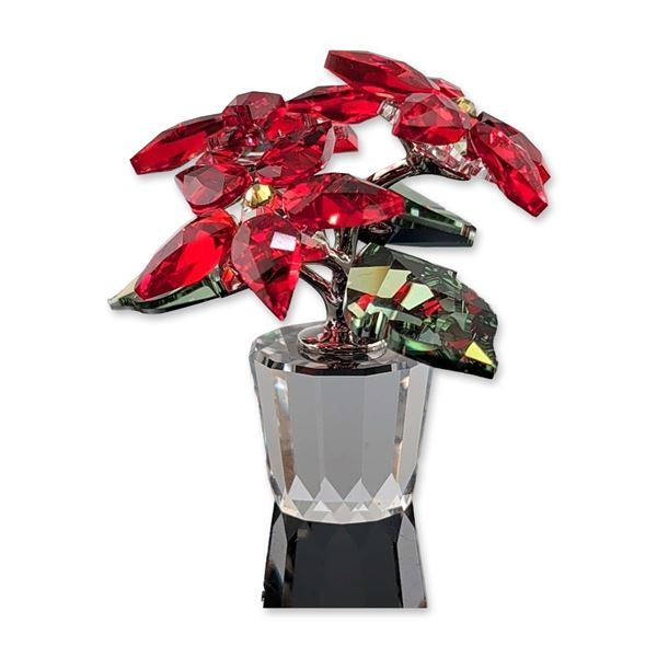 Swarovski Crystal Christmas Poinsettia Figurine