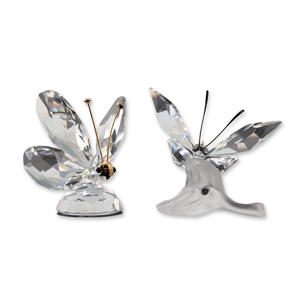 2pc Swarovski Crystal Butterfly Figurines