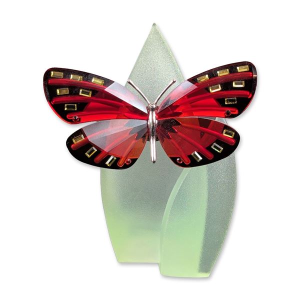 Swarovski Crystal Butterfly Figurine, Adena Light Siam
