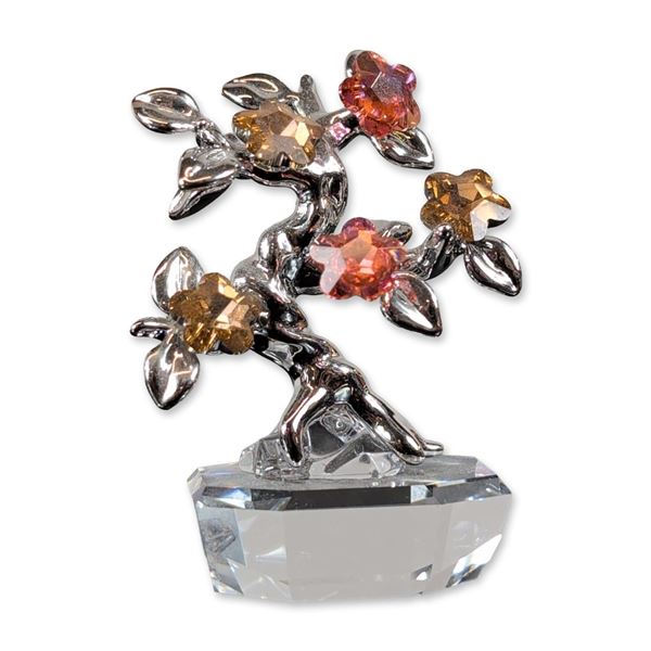 Swarovski Crystal Figurine Memories Rhodium Bonsai Tree