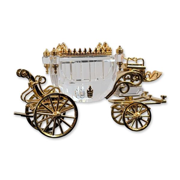 Swarovski Crystal Journeys Figurine, Carriage Gold
