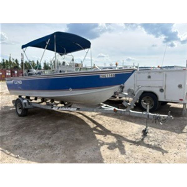 18 ft Lund with 150 hp Johnson and nisson 9.8 hp motor