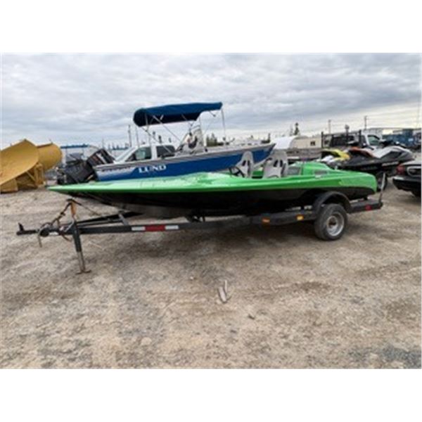 Green Jet Boat