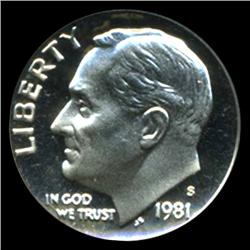 1981S T1 Roosevelt Dime Graded PCGS PR69 DCAM (COI-4761)