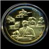 Image 1 : .75oz Franklin Mint PR70 DCAM 24k plated Sterling Silver Round History of the American Presidency H.