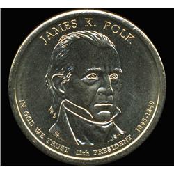 2009 Polk Dollar GEM BU Edge Rare Error Extra 9 (COI-6254)