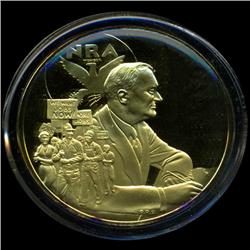 .75oz Franklin Mint PR70 DCAM 24k plated Sterling Silver Round History of the American Presidency F.