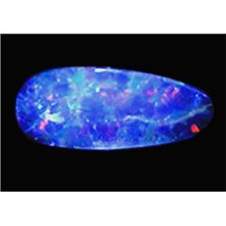 1.64ct Australian Black Opal Doublet Full Fire (GEM-22610B)