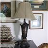 Image 1 : Mosaic Glass Tile Table Lamp with Bell Shade