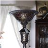 Image 2 : Glass Mosaic Tile Floor Lamp (Torchiere, Classical Style)