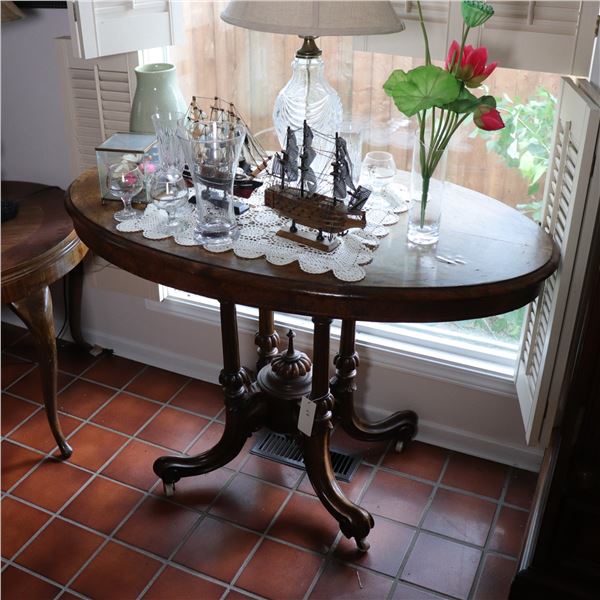 Victorian Walnut Window Table
