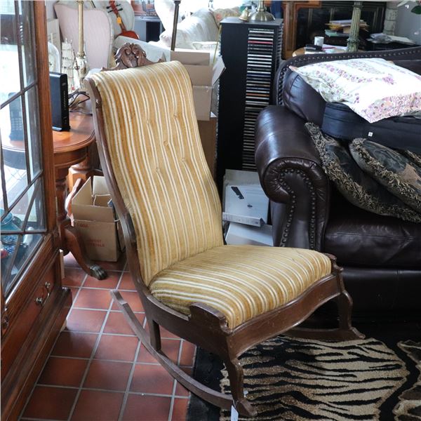 Victorian Upholstered Rocking Chair