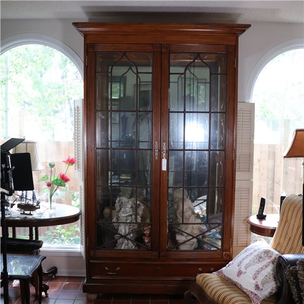 Large Glazed Display Cabinet (Georgian/Edwardian Revival Style)