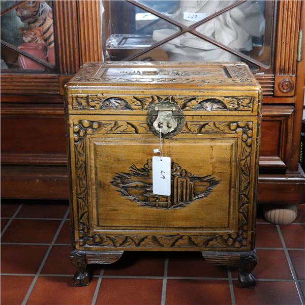 Carved Wood Chest