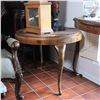 Image 1 : Round Pie-Cut Veneer Top Side Table