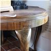 Image 3 : Round Pie-Cut Veneer Top Side Table
