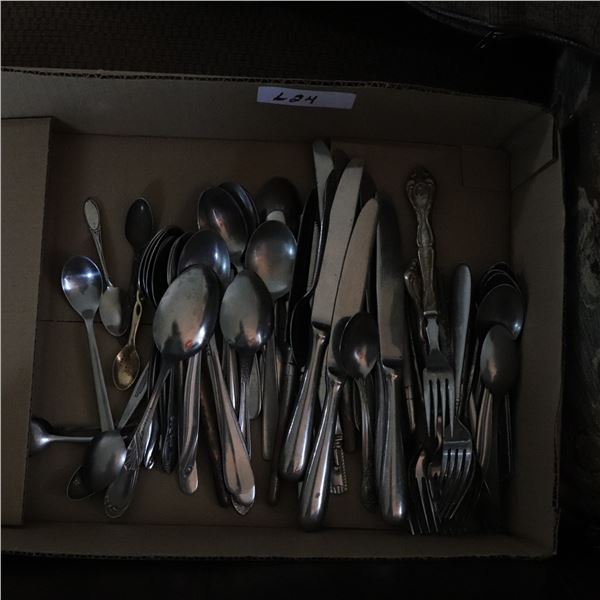 Estate Mixed Silverplate and Metal Flatware Lot (c. 1940–1970s)
