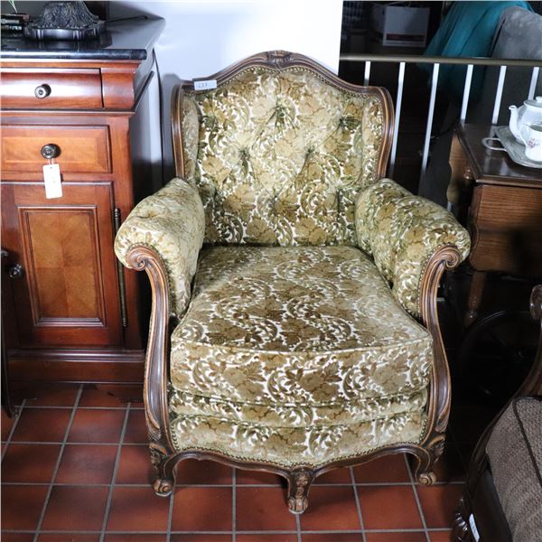 French Provincial Style Upholstered Armchair, North America, c. 1950–1970
