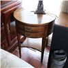 Image 1 : Round Two-Drawer Side Table, Mid- to Late-20th Century