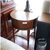 Image 2 : Round Two-Drawer Side Table, Mid- to Late-20th Century